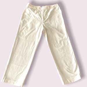 SO BLUE  flat front  wide leg white pants EUC Sz 14